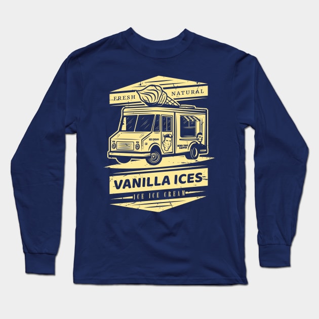 Fresh Natural Vanilla Ices Ice Ice Cream Long Sleeve T-Shirt by Meta Cortex